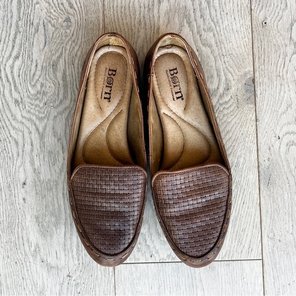 Born Leather Braid Flats Loafers Women’s Size 7.5 - Picture 1 of 5